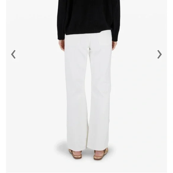 NILI LOTAN Juliet Cream wash button fly jeans - Picture 2 of 12